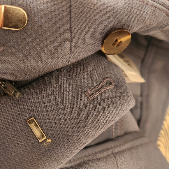 Ann Taylor High-Waisted Blue Tapered Trousers - Picture 8 of 8